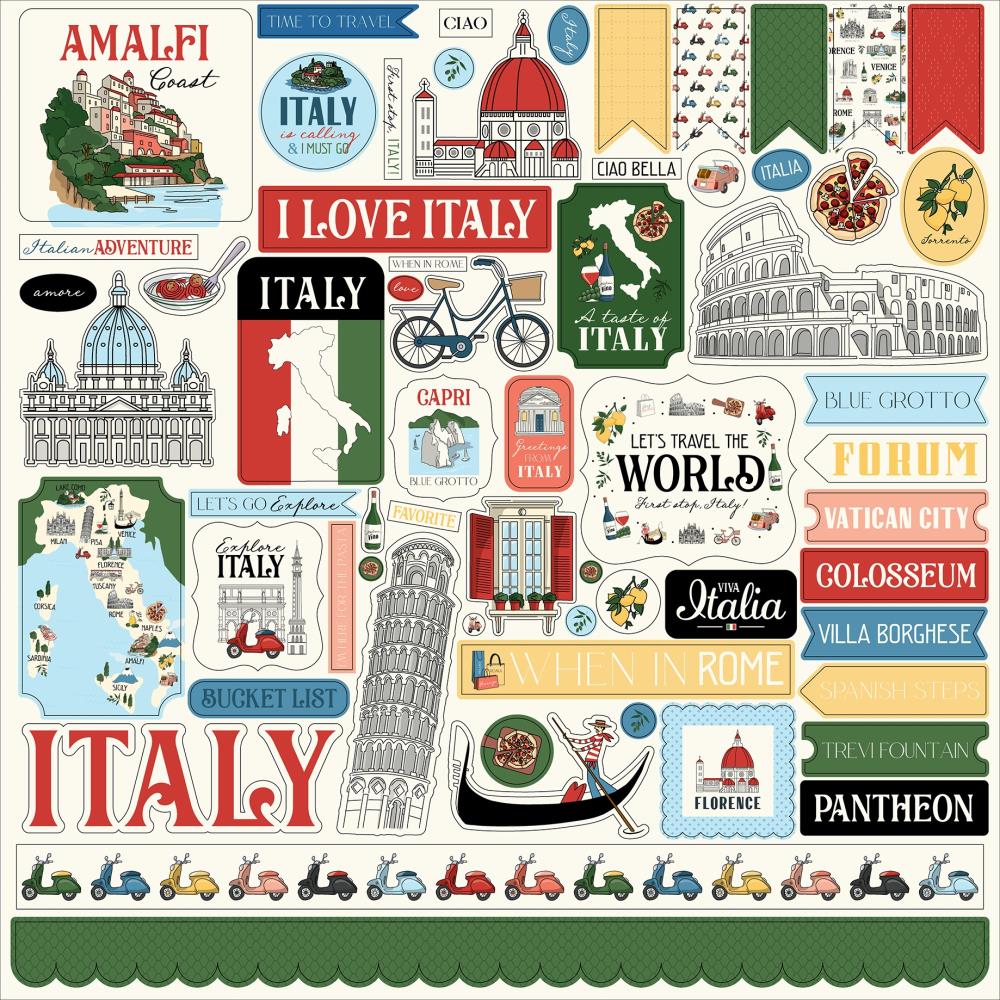 Carta Bella Cardstock Stickers - [Collection] - Italy