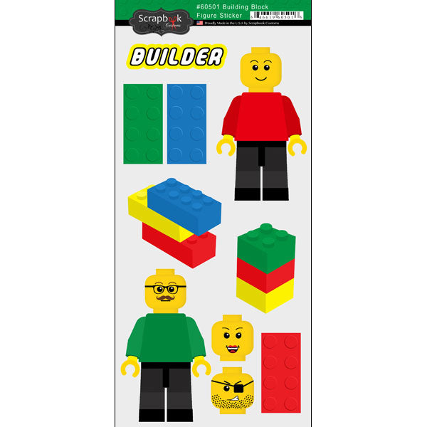 Scrapbook Customs  -  Building Block Figure Sticker