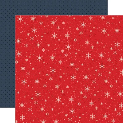 Carta Bella 12x12 Paper  [Collection] - Christmas In The City - Merry Snowflake Sky