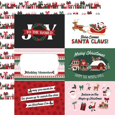 Echo Park Paper 12x12 Cardstock  [Collection] - North Pole Christmas - 6x4 Journaling Cards
