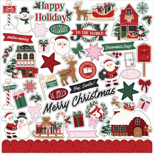 Echo Park 12x12  Stickers  [Collection] - North Pole Christmas