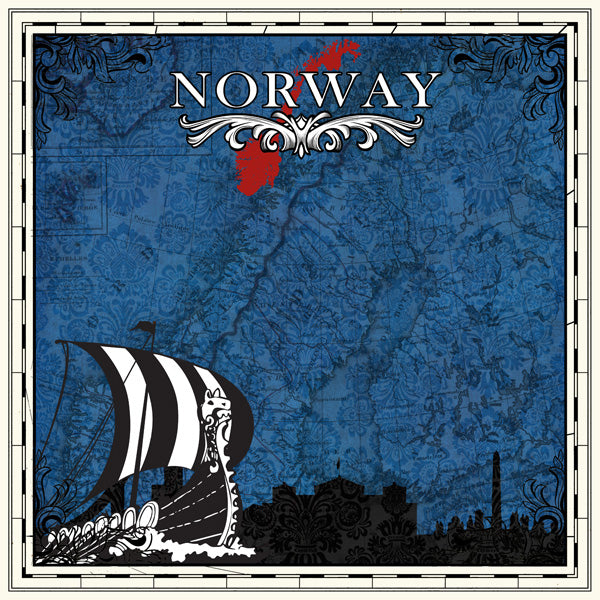 Scrapbook Customs 12x12 Paper - Norway Sightseeing