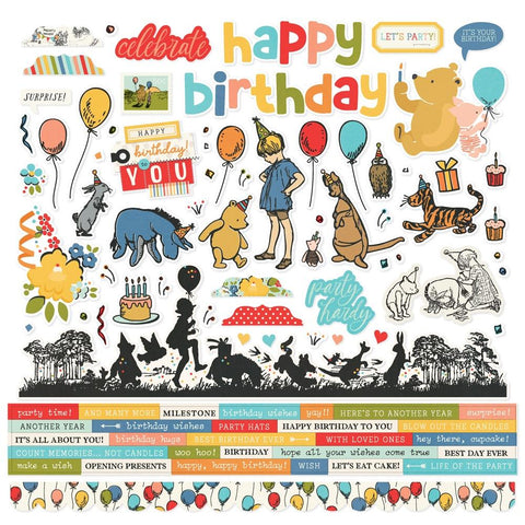 Simple Stories 12x12  Cardstock  Stickers  [Collection] - Say Cheese Classic Pooh Birthday