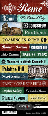 Scrapbook Customs Sticker - Explore Rome stickers