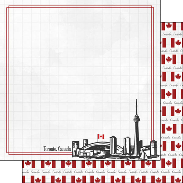 Scrapbook Customs 12x12 Paper - Ontario Toronto Adventure