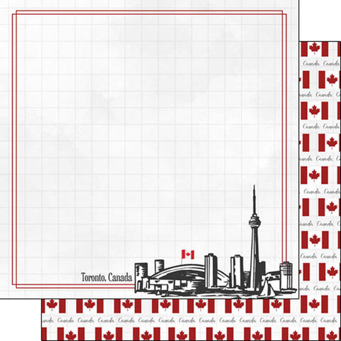 Scrapbook Customs 12x12 Paper - Ontario Toronto Adventure