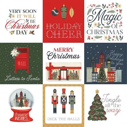 Carta Bella 12x12 Paper  [Collection] - Christmas In The City - 4x4 Journaling Cards