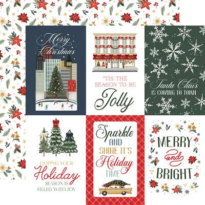 Carta Bella 12x12 Paper  [Collection] - Christmas In The City - 4x6 Journaling Cards