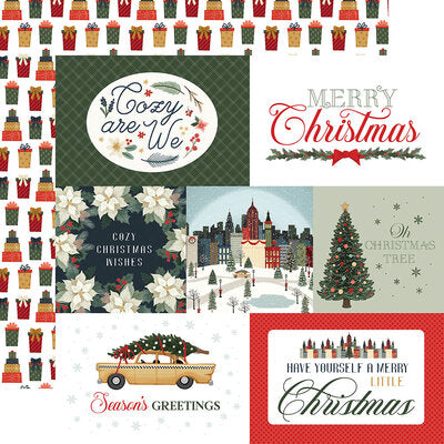 Carta Bella 12x12 Paper  [Collection] - Christmas In The City - 6x4 Journaling Cards
