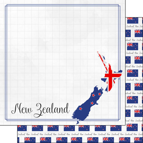 Scrapbook Customs 12x12 Paper - New Zealand Adventuire Border