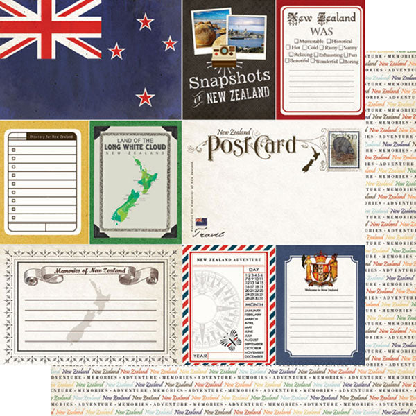 Scrapbook Customs 12x12 Paper - New Zealand Journal