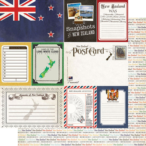 Scrapbook Customs 12x12 Paper - New Zealand Journal