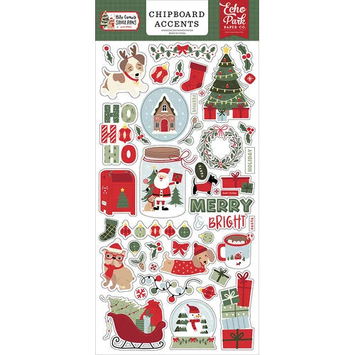 Echo Park Chipboard  Accents [Collection] - Here Comes Santa Paws