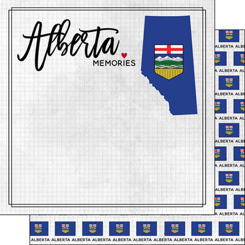 Scrapbook Customs 12x12 Paper - Alberta Adventure Flag