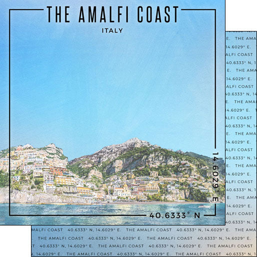 Scrapbook Customs 12x12 Paper - Italy  Amalfi Coast