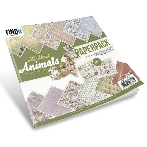 Find It [Precious marieke] 8x8 Paper Pad - All About Animals