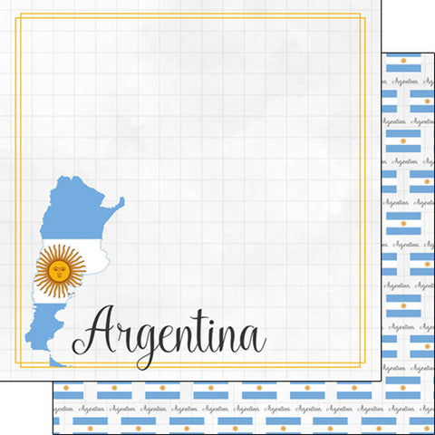 Scrapbook Customs 12x12 Paper - Argentina Adventure Border