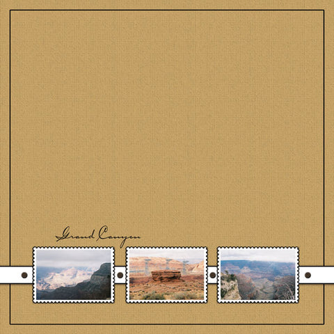 Scrapbook Customs 12x12 Paper - Arizona -  Grand Canyon Stamps