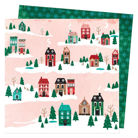 American Crafts [Vicki Boutin] 12x12 Papers - Peppermint Kisses - Around Town