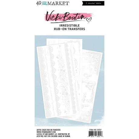 49 and Market  Vicki Boutin Irresistible Rub Ons - Artful Edges