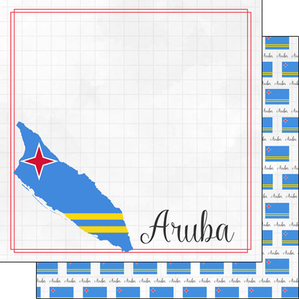 Scrapbook Customs 12x12 Paper -  Aruba Adventure Border