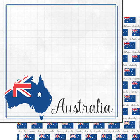 Stamping Station 12x12 Paper -Australia Adventure Border