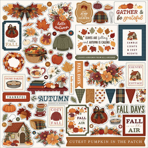 Carta Bella 12x12  Stickers  [Collection] - Here Comes Autumn