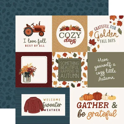 Carta Bella 12x12 Paper  [Collection] - Here Comes Autumn  - Multi Journaling Cards