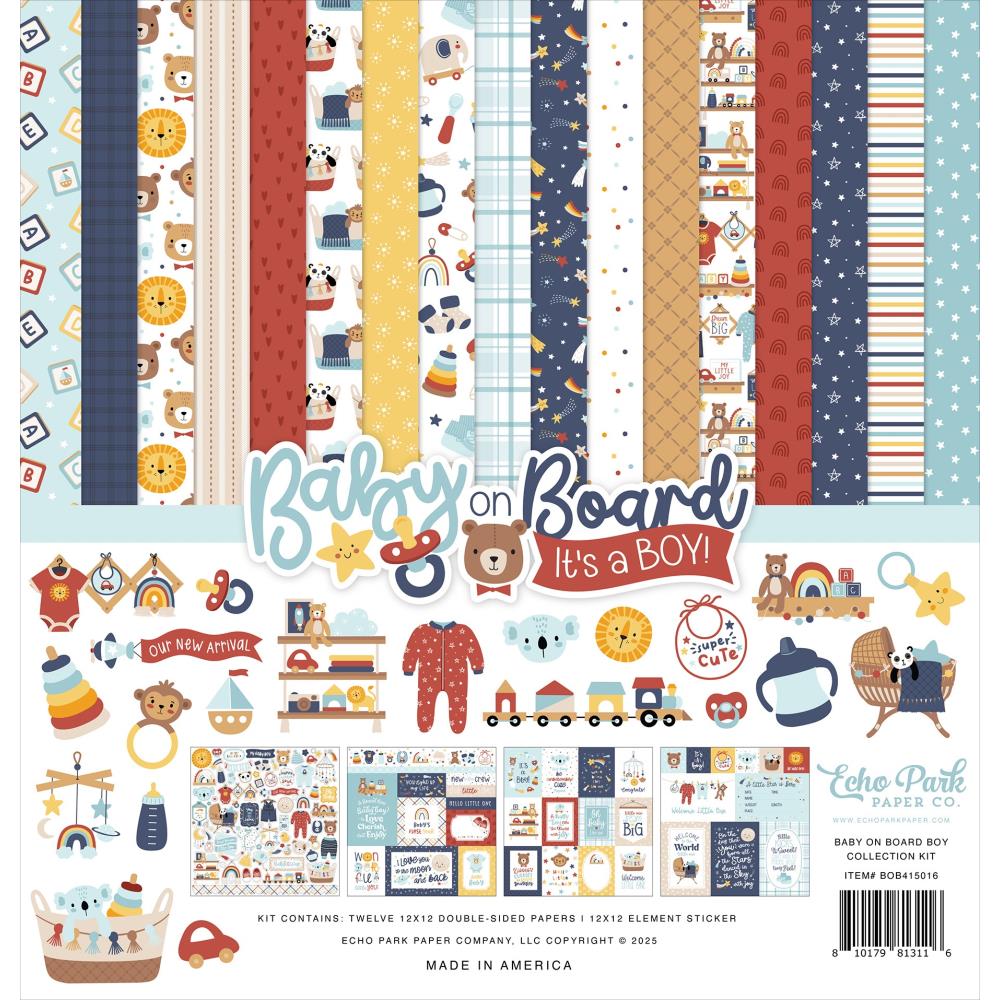 Echo Park 6x6 Paper  [Collection] - Baby On Board It's A Boy