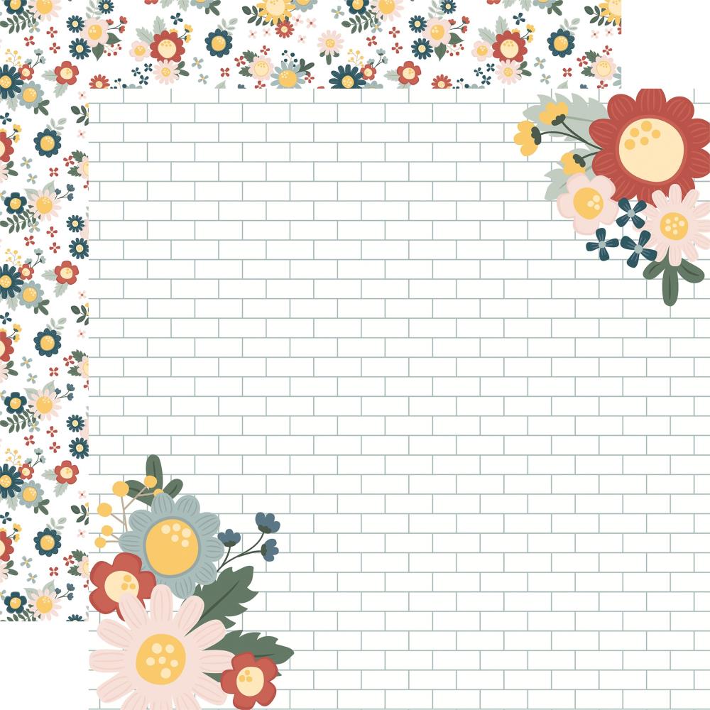 Echo Park 12x12 Paper - [Collection] - Good To Be Home - Backsplash Bouquets