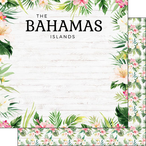 Scrapbook Customs 12x12 Paper -  Bahamas Vacay