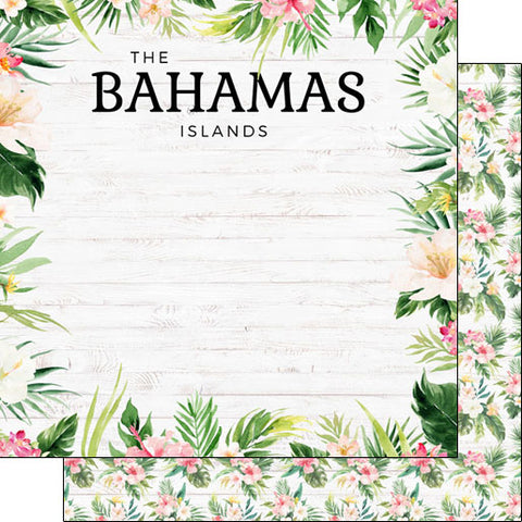 Scrapbook Customs 12x12 Paper -  Bahamas Vacay