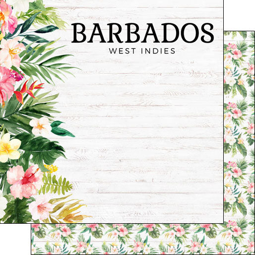 Scrapbook Customs 12x12 Paper - Barbados Vacay