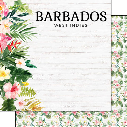 Scrapbook Customs 12x12 Paper - Barbados Vacay