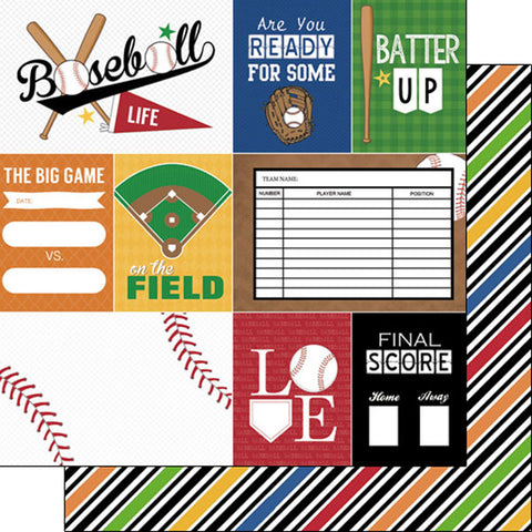 Scrapbook Customs 12x12 Paper - Baseball Life