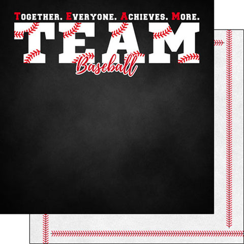 Scrapbook Customs 12x12 Paper - Baseball Neon 5