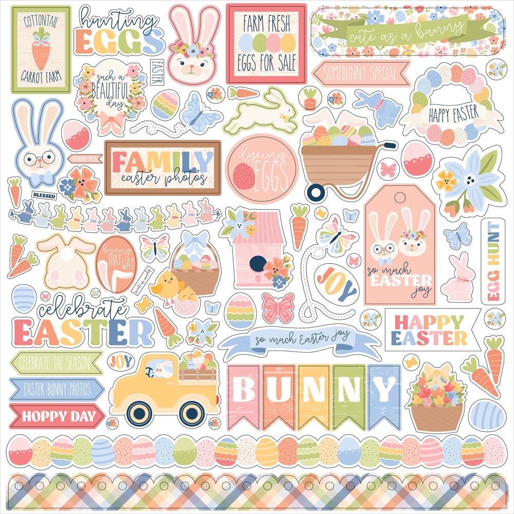 Echo Park 12x12  Stickers  [Collection] -  Bunnies & Baskets