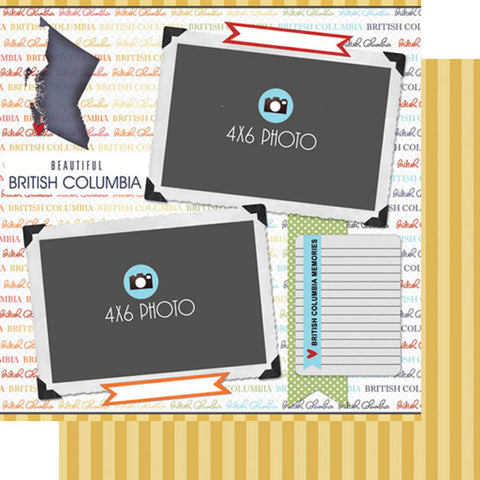 Scrapbook Customs 12x12 Paper - British Columbia Quick Page Journal