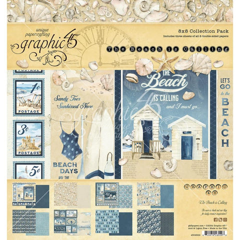 Graphic 45 8x8 Paper Collection [Collection] - The Beach Is Calling