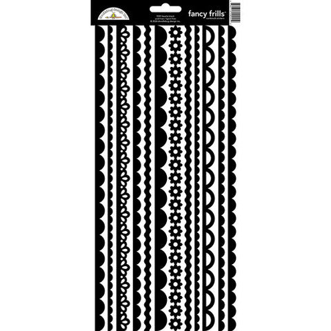 Doodlebug Design  Fancy Frills  Cardstock  Stickers - Beetle Black