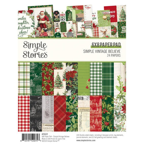 Simple Stories 6x8 Paper Pad  [Collection] - Simple Vintage Believe