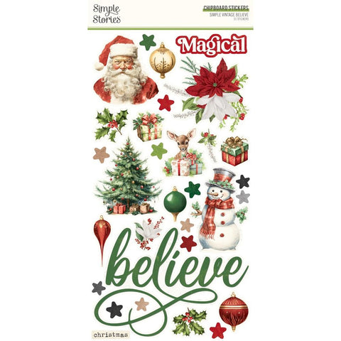 Simple Stories Chipboard Stickers [Collection] - Simple Vintage Believe