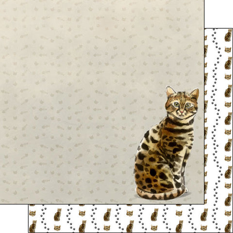 Scrapbook Customs 12x12 Paper - Bengal Watercolor