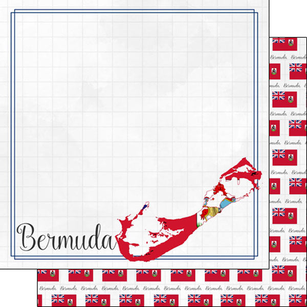 Scrapbook Customs 12x12 Paper -  Bermuda Adventure Border