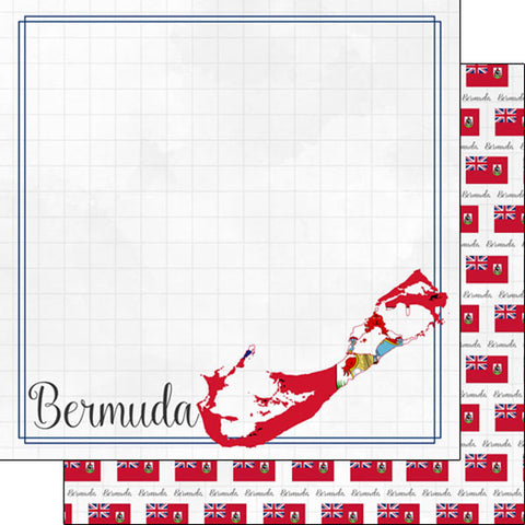Scrapbook Customs 12x12 Paper -  Bermuda Adventure Border
