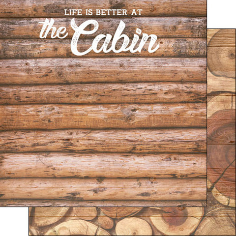 Scrapbook Customs 12x12 Paper - Life Is Better at the Cabin