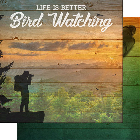 Scrapbook Customs 12x12 Paper - Life Is Better Bird Watching