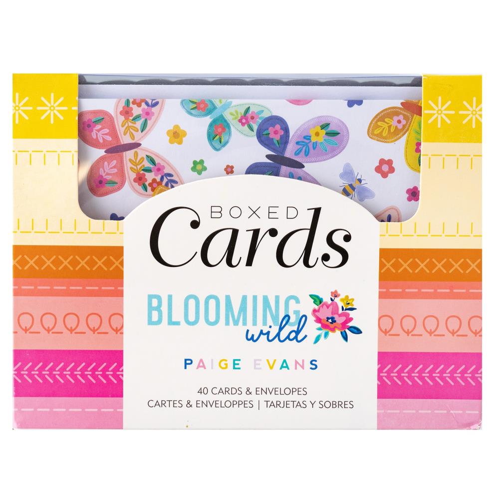 American Crafts A2 Cards W/Envelopes (4.375"X5.75") 40/Box - Paige Evans - Blooming Wild