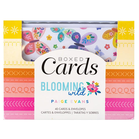 American Crafts A2 Cards W/Envelopes (4.375"X5.75") 40/Box - Paige Evans - Blooming Wild