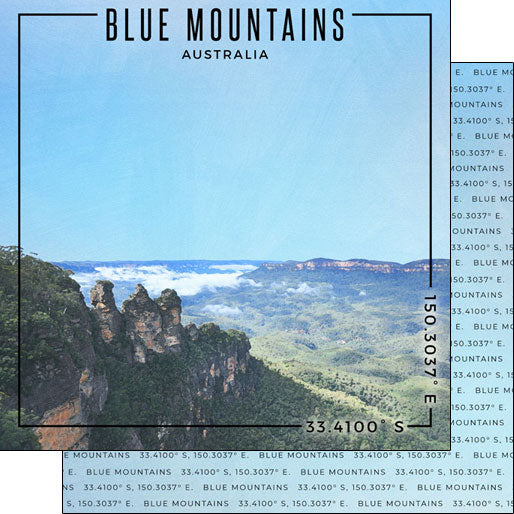 Stamping Station 12x12 Paper -Australia Blue Mountains